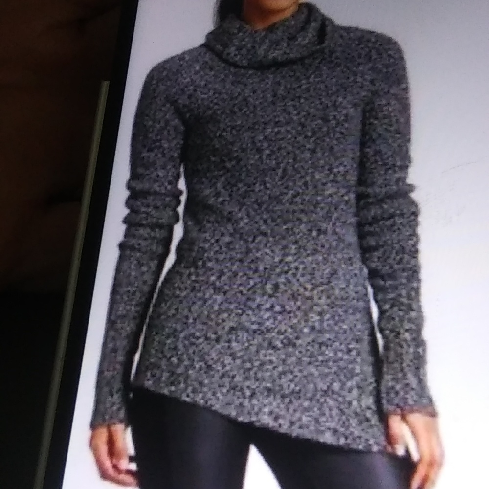 🎉2X'S HOST PICK ATHLETA TWEED Turtleneck/Tunic Sweater,XS, Side Zipper